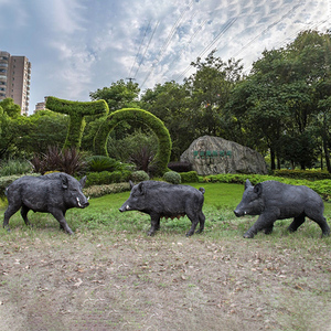 户外仿真写实动物野猪玻璃钢雕塑模型乡村农庄生态园装饰落地摆件