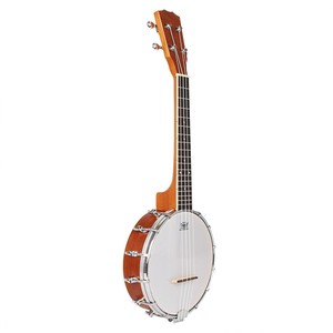 西洋民族乐器原木色沙比利四弦班卓琴 练习演奏斑鸠琴弹拨琴banjo