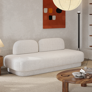 设计师日系韩式白色小户型客厅简约现代无扶手模块奶油ins风沙发