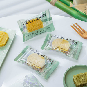新款铃兰绿豆糕包装袋单支装透明绿豆冰糕机封袋 玛德琳袋子盒子