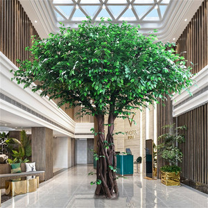 仿真大树 假树 仿真榕树大型 植物客厅发财树 实木树干装饰定做