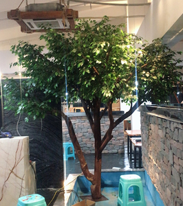 仿真大树 假榕树大型植物客厅发财树 实木树干装饰景观个性定制
