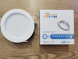 雷泰照明LED筒灯NT-X60412白光6000K开孔洞灯6W12W18W天花筒灯