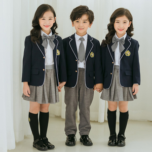 校服小学生西装套装儿童英伦学院风演出班服春秋装韩版幼儿园园服