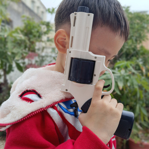 源利斯左轮软弹枪玩具转轮EVA海绵软蛋儿童男孩格洛克可发射模型