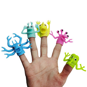 5个装创意怪兽手指套创意指头玩偶讲故事小人物搞怪整人指偶玩具