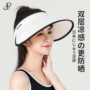 日本可折叠空顶防晒帽夏季女防紫外线户外遮阳帽大檐百搭太阳帽子
