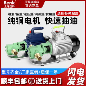 上海边科自吸式齿轮泵不锈钢电动抽油泵高粘度柴油食用油220V380V