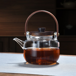 玻璃蒸茶壶电陶炉专用煮茶壶耐高温加厚室内围炉泡茶烧水单壶茶具