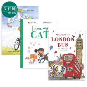 预售 Sam Usher 精品儿童绘本第三季3册套装 我爱我的自行车I Love My Bike Cat猫 伦敦公共汽车London Bus 英文原版 又日新
