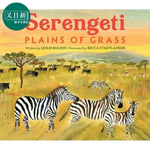 大草原 Becca Stadtlander Serengeti Plains of Grass 英文原版 儿童科普绘本 自然科学百科图书 进口读物 8岁+ 又日新