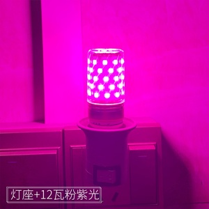 紫色氛围灯卧室小夜灯房间拍照彩色rgb遥控插电灯自拍