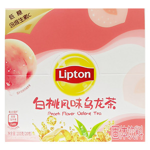 立顿白桃风味乌龙茶200g(20包)维生素C养生冲饮固体饮料临期特价