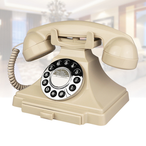 欧式复古电话机家用美式按键固定电话座机办公古董仿古电话机