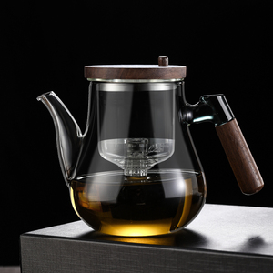 飘逸杯玻璃内胆茶水分离耐热泡茶壶一键过滤加热煮茶办公神器