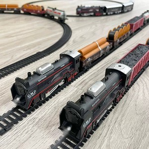 电动小火车轨道模拟仿真车灯男孩女孩高铁列车3至6岁玩具套装模型