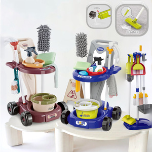 外贸出口儿童扫地拖地吸尘器玩具打扫卫生清洁工具手推车宝宝礼物