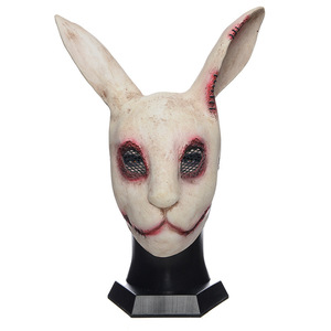 恐怖兔子面具万圣节鬼屋剧本啥密室逃脱npc装扮道具动物头套全脸