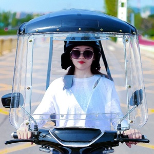 踏板电动女装摩托车雨伞专用遮阳雨棚加固加厚新款挡风罩车顶防晒
