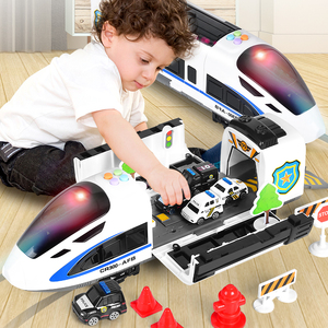 儿童和谐号火车玩具仿真高铁动车高速列车男孩多功能汽车模型套装