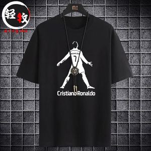 C罗罗纳尔多尤文葡萄牙7号CR7足球衣服男女休闲训练运动短袖T恤衫