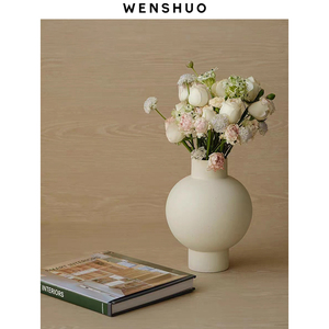 WENSHUO简约INS灯笼造型花瓶摆件现代客厅卧室餐桌鲜花插花装饰品