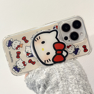 hellokitty气囊磁吸支架卡通8适用苹果14手机壳xs凯蒂猫iphone15新款12/11/x/xsmax/plus/mini女xr款7防摔pro