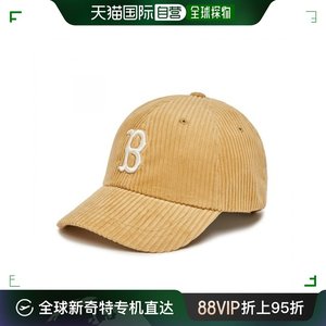 自营｜Mlb棒球帽成人款刺绣LOGO条纹灯芯绒黄色简约时尚鸭舌帽