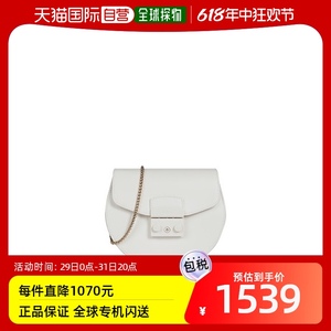 韩国直邮FURLA/芙拉 女士斜挎包单肩包灰白色时尚链条设计