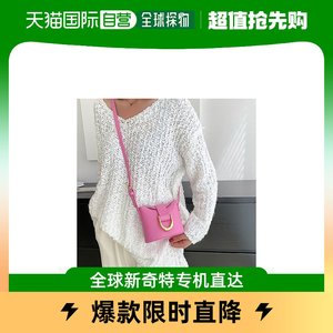 【日本直邮】Miniministore女士单肩包皮质粉色金属挂件小巧拉链