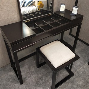 新中式梳妆台实木化妆桌椅组合现代简约卧室梳妆套装多功能收纳