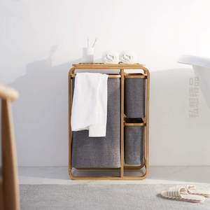 收纳衣篓洗衣衣物家用脏衣*置物架日式布艺浴室分类篮衣服筐脏脏
