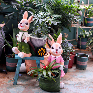 兔子花盆多肉动物造型创意大号花园户外阳台可爱卡通装饰布置摆件