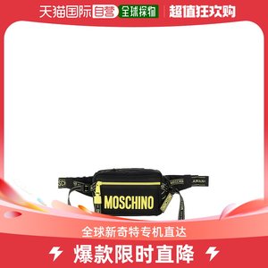 香港直邮Moschino 男士Moschino 标志印花胶带腰包