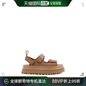 欧洲直邮ugg 女士 凉鞋棕色厚底