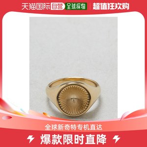 香港直邮Miansai 女士Solar 18kt 金朱红色戒指