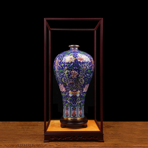 送新款老外北京铜胎掐丝珐琅景泰蓝花瓶客厅摆件商务中国特色礼物