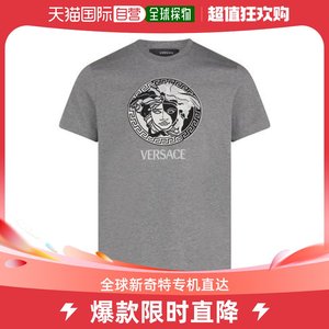 【美国直邮】versace 男士 上装T恤短袖范思哲纯棉圆领衬衫