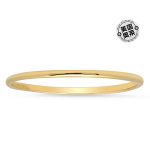 max + stone14k 金实心结婚戒指，白金，黄金 1 毫米薄叠戴戒指，