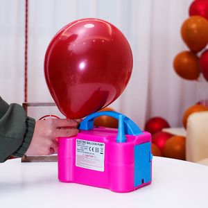 电动充气泵打气筒吹气球机充气泵工具便携式自动打气机冲气球双孔