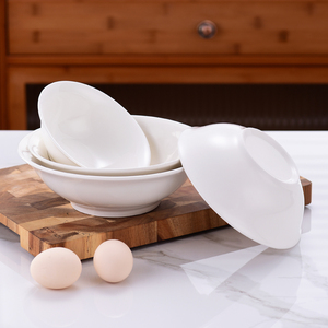 纯白陶瓷拉面碗餐厅酒店面米饭碗汤碗商用大碗麻辣烫斗碗早餐粥碗