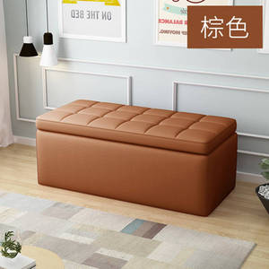皮凳子储物柜椅单人收纳凳格子单个长沙发櫈1米卧室凳凳子软简易