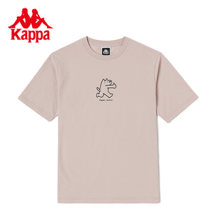 卡帕Kappa萌宠插画师联名短袖2023新款情侣男女运动T恤夏休闲半袖