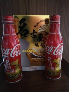 日本可口可乐城市铝瓶名古屋金龙鱼二代单瓶