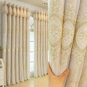 客厅窗纱窗帘一体轻奢现代简约卧室双层带纱高档欧式遮光2024新款