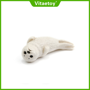 Vitaetoy仿真海洋极地动物模型儿童认知摆件装饰海豹幼崽
