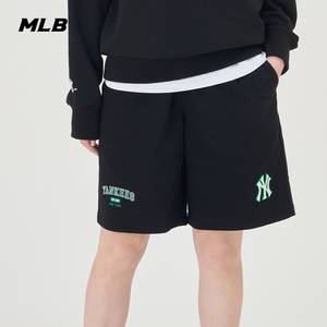 MLB官方 男女情侣学院风运动短裤短袖套装24夏季新款SPV01/RSV01
