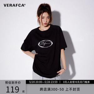 VFC/VERAF CA液态金属立体工艺短袖T恤男美式复古上衣宽松半袖夏