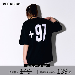 VFC/VERAF CA +97印花短袖夏季潮牌t恤新款复古情侣潮流纯棉半袖