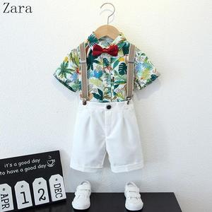 Zara男童礼服小主持人服装英伦帅气夏季花童儿童西装套装幼儿园演